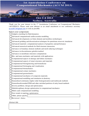 Fillable Online To download the Abstract Form Fax Email Print - pdfFiller