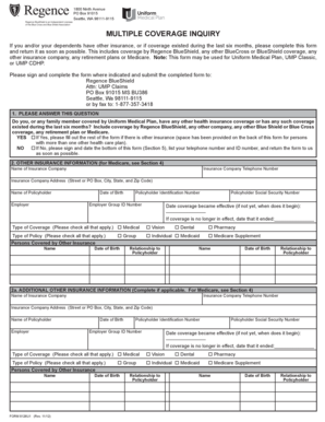 Multiple Coverage Inquiry Form