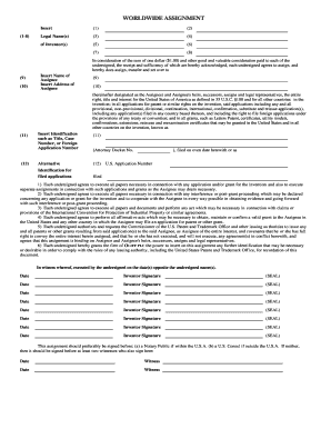 Patent Assignment Agreement