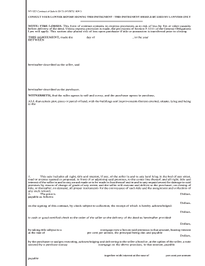 New York Contract of Sale