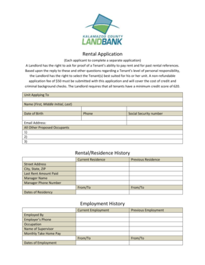 Rental Application Form