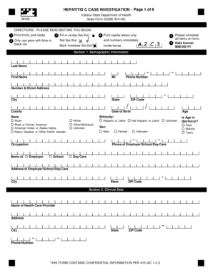 Hepatitis C Case Investigation Form
