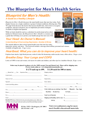 Men's Health Order Form
