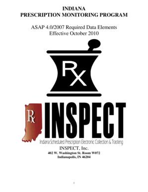 Indiana Prescription Monitoring Program Form