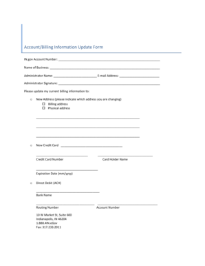 IN.gov Account Billing Information Update Form