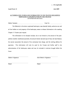 Authorization to Release Information to Trustee