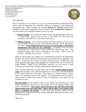 California Request for Records Access Form