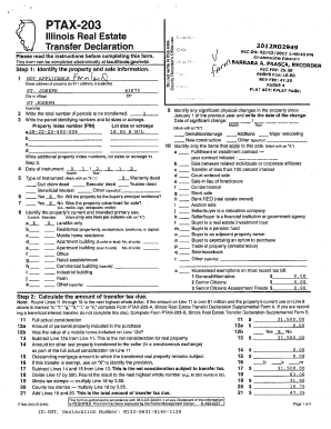 Illinois Real Estate Transfer Declaration