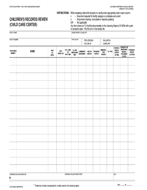 California Child Care Center Licensing Report