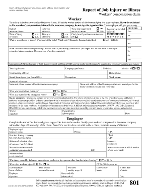 Oregon Workers' Compensation Claim Form