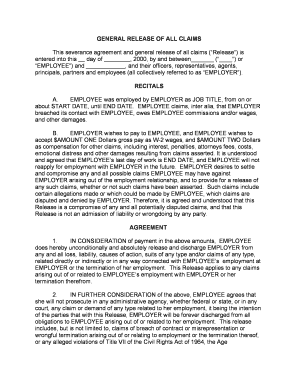 General Release of All Claims