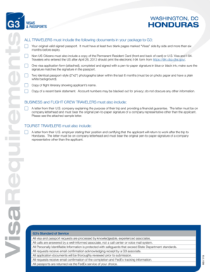 Honduras Visa Application Form