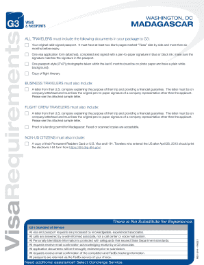 Madagascar Visa Application Form