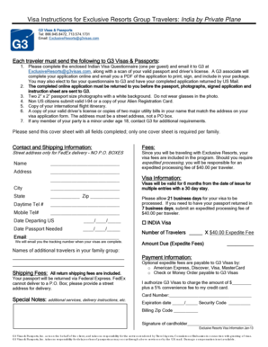 India Visa Application Form