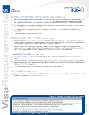 Sudan Visa Application Form