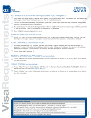 Qatar Visa Application Form