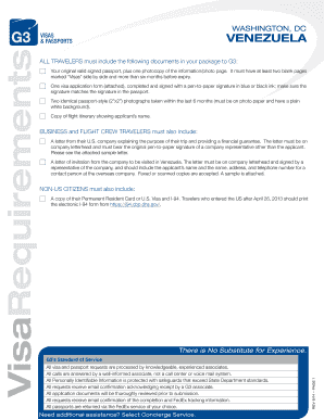 Venezuela Visa Application Form