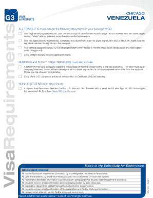 Venezuela Visa Application Form