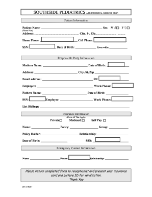 Patient Information Form