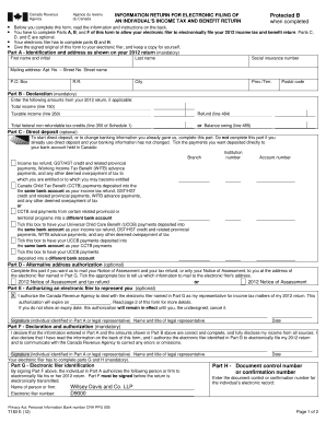 Canada Individual Income Tax and Benefit Return