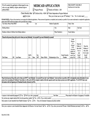 Georgia Medicaid Application Form 94