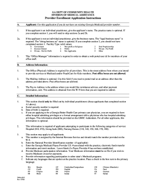 Georgia Medicaid Provider Enrollment Application
