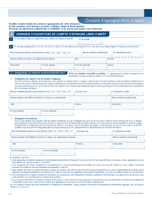 Demande d’ouverture de CELI