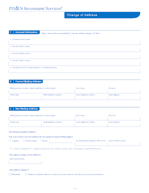 Change of Address Form