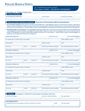 Tax-Free Savings Account Beneficiary Designation