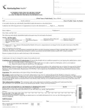 Authorization for Use or Disclosure of Protected Health Information