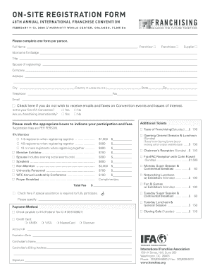 On-Site Registration Form