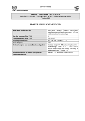 Printable adhd checklist - FOR SMALL-SCALE CDM PROJECT ACTIVITIES (F-CDM-SSC-PDD) - cdmloanscheme