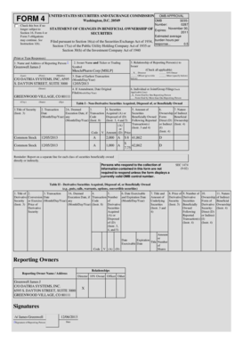 SEC Form 4 Statement of Changes in Beneficial Ownership
