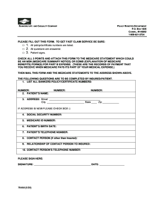 Bankers Life Medicare Claim Form