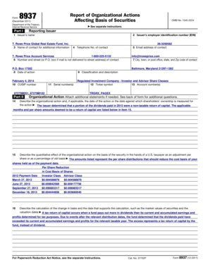 IRS Form 8937 Report