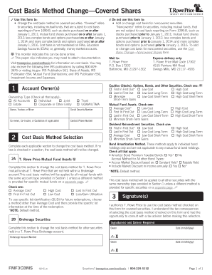 Cost Basis Method Change Form