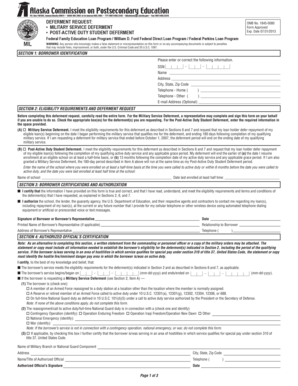 Military Service Deferment Form