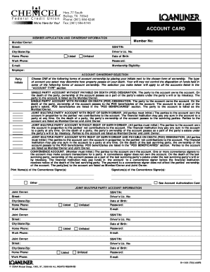 Account Card Member Application