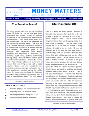 Employee Pension Plan Form