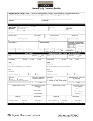 Home Equity Loan Application