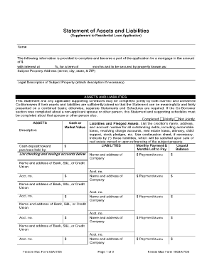 Statement of Assets and Liabilities