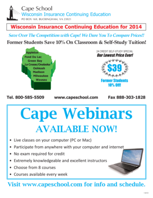 Wisconsin Insurance Continuing Education Registration Form