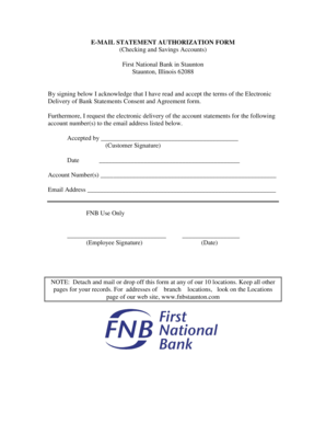 Email Statement Authorization Form