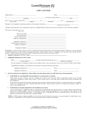 Gift Letter for FHA Loans