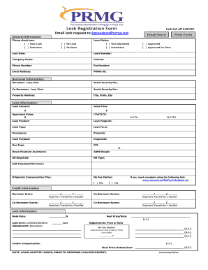 Lock Registration Form