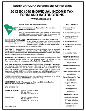 Form 1040 2013 - sc 1040ez