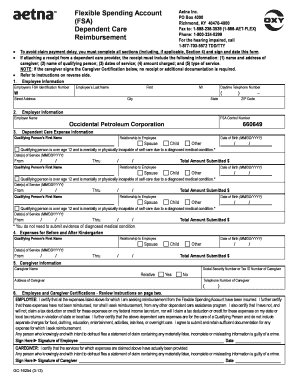 Aetna Dependent Care FSA Reimbursement Form