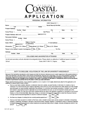 Law School Application Form