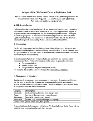 Farewell email template - Analysis of the Old-growth Forest at Lighthouse Park - geog ubc