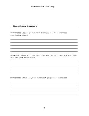 Business Continuity Plan Template